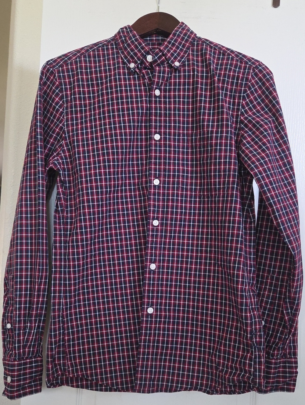 J. Crew Red White And Blue Long Sleeved Button Up Shirt!